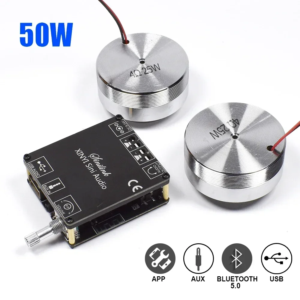 Home Cinema Wireless - 2*25w portátil estéreo vibração alto-falante de