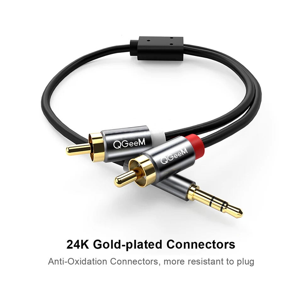 Cabo RCA QGeeM 2RCA para 3.5mm - Home Cinema Tv avaliação e preço