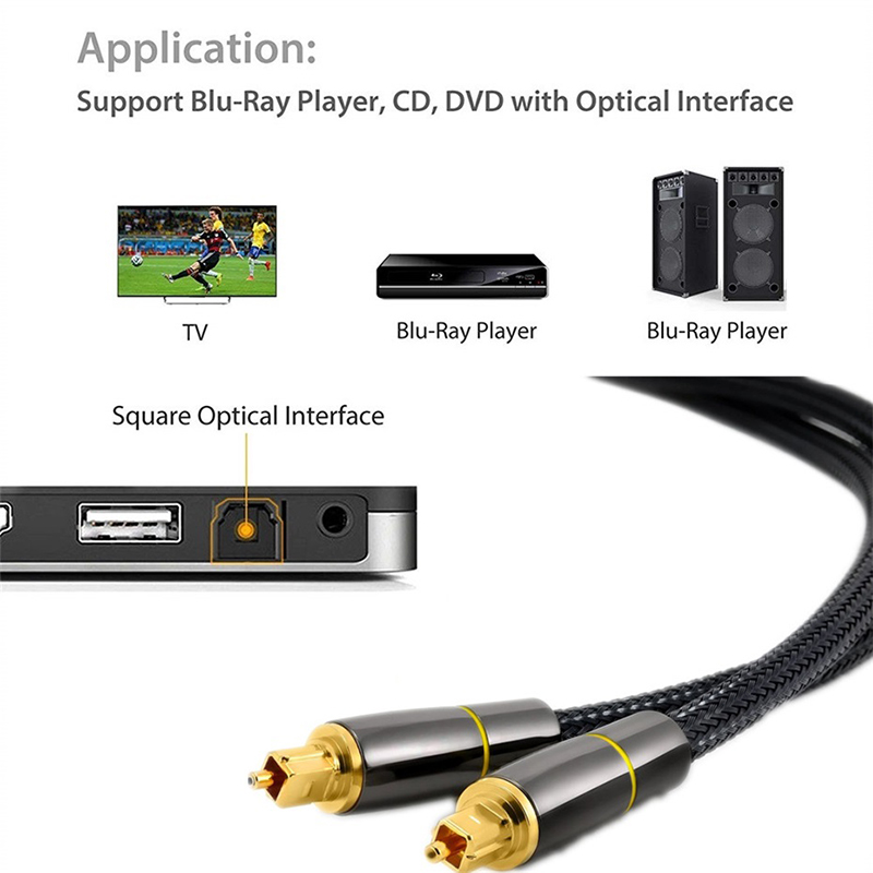 Cabo de áudio ótico de toslink - Home Cinema Tv avaliação e preço