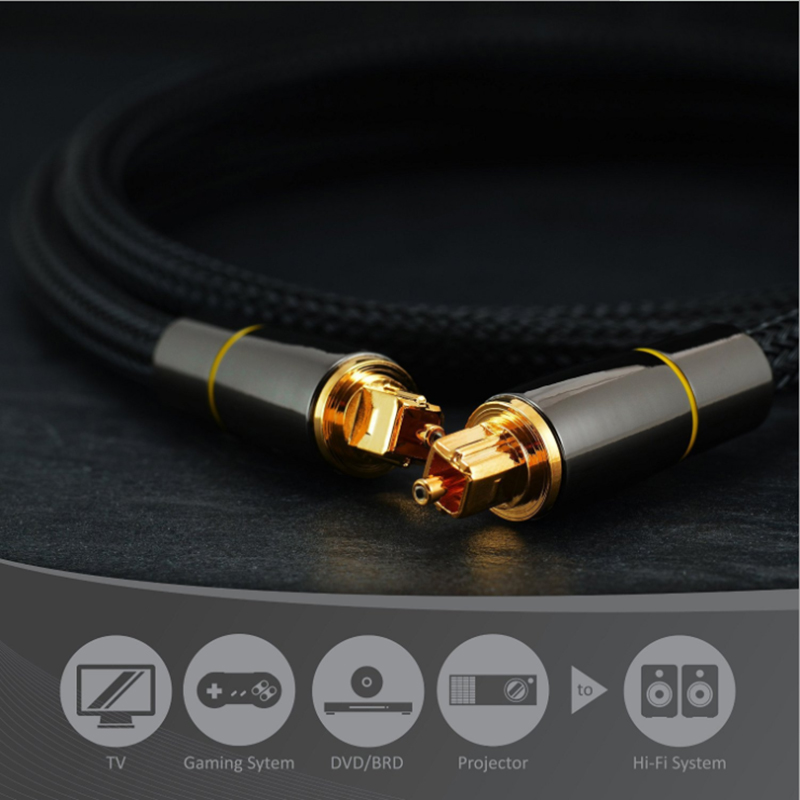 Cabo de áudio ótico de toslink - Home Cinema Tv avaliação e preço